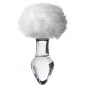 Стеклянная анальная втулка с хвостиком - 9,5 см. - Sexus - купить с доставкой в Ноябрьске