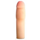 Телесная насадка-удлинитель на пенис PERFORMANCE 1.5INCH COCK XTENDER - 16 см. - Blush Novelties - в Ноябрьске купить с доставкой