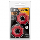 Набор из 2 красных фигурных эрекционных колец NUTZ - Blush Novelties - в Ноябрьске купить с доставкой