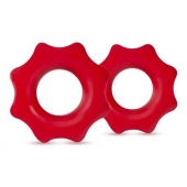 Набор из 2 красных фигурных эрекционных колец NUTZ - Blush Novelties - в Ноябрьске купить с доставкой