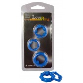 Набор из 3 синих рельефных эрекционных колец - Sitabella - в Ноябрьске купить с доставкой