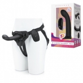 Черный вибрострапон с загнутой головкой Pegasus с пультом ДУ - 15 см. - Pegasus - купить с доставкой в Ноябрьске