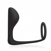 Стимулятор простаты с фиксацией эрекционным кольцом Prostate Gear - BlueLine - в Ноябрьске купить с доставкой