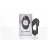 Черное эрекционное виброкольцо с двумя виброэлементами ATOM PLUS - Hot Octopuss - в Ноябрьске купить с доставкой