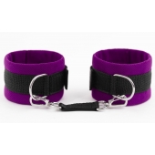 Фиолетово-черные оковы My rules на сцепке - БДСМ Арсенал - купить с доставкой в Ноябрьске