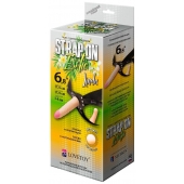 Пояс-трусики с 2 насадками Exotic-Linda - 17,5 см. - LOVETOY (А-Полимер) - купить с доставкой в Ноябрьске