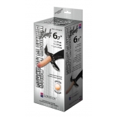 Пояс-трусики с насадкой Glamour - 17 см. - LOVETOY (А-Полимер) - купить с доставкой в Ноябрьске