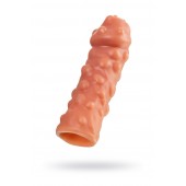 Телесная, покрытая пузырьками насадка на член - 16,5 см. - KOKOS - в Ноябрьске купить с доставкой