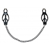 Зажимы на соски Darkside с цепочкой - Lola Games - купить с доставкой в Ноябрьске