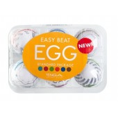 Набор из 6 мастурбаторов Tenga EGG Easy Beat с различным рельефом - Tenga - в Ноябрьске купить с доставкой