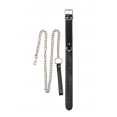 Черный ошейник с поводком Wild - Lola Games - купить с доставкой в Ноябрьске