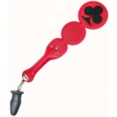 Шлёпалка  Трефы  с анальным плагом - LOVETOY (А-Полимер) - купить с доставкой в Ноябрьске