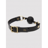 Черный кляп-шар Bound to You Faux Leather Ball Gag - Fifty Shades of Grey - купить с доставкой в Ноябрьске