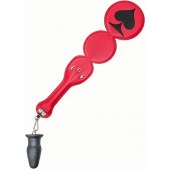 Шлёпалка  Пики  с анальным плагом - LOVETOY (А-Полимер) - купить с доставкой в Ноябрьске