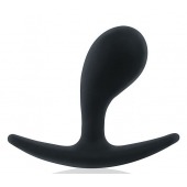 Черная анальная пробка эргономичной формы - 5,5 см. - Sex Expert