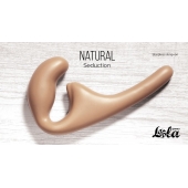 Бежевый безремневой страпон Seduction - 20,5 см. - Lola Games - купить с доставкой в Ноябрьске