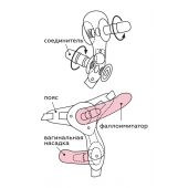 Черный женский пояс BEST SELECT с 3 насадками и вибрацией - LOVETOY (А-Полимер) - купить с доставкой в Ноябрьске