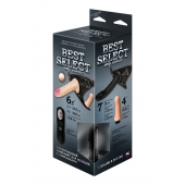 Черный женский пояс BEST SELECT с 3 насадками и вибрацией - LOVETOY (А-Полимер) - купить с доставкой в Ноябрьске