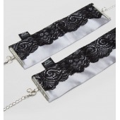 Сатиновые наручники с кружевом Play Nice - Fifty Shades of Grey - купить с доставкой в Ноябрьске