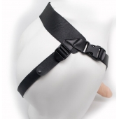 Пустотелый фаллопротез с бондажом - 18 см. - LOVETOY (А-Полимер) - купить с доставкой в Ноябрьске