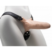 Пустотелый фаллопротез с бондажом - 18 см. - LOVETOY (А-Полимер) - купить с доставкой в Ноябрьске