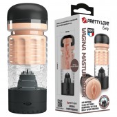 Вибромастурбатор-вагина Emily в черной колбе - Baile - в Ноябрьске купить с доставкой