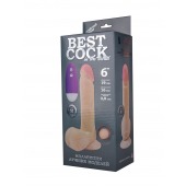 Телесный вибромассажёр-реалистик BEST COCK 6  - 19 см. - LOVETOY (А-Полимер)