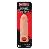 Телесная насадка EXTENDER WITH BALL STRAP 5.5 - 14 см. - Dream Toys - в Ноябрьске купить с доставкой