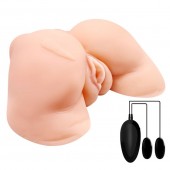 Телесная вибровагина Julie с 2 рабочими отверстиями - Baile - в Ноябрьске купить с доставкой