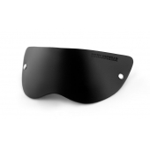 Черная плотная кожаная маска на глаза - БДСМ Арсенал - купить с доставкой в Ноябрьске