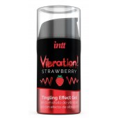 Жидкий интимный гель с эффектом вибрации Vibration! Strawberry - 15 мл. - INTT - купить с доставкой в Ноябрьске