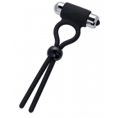 Черное эрекционное лассо Ect с виброэлементом - A-toys - в Ноябрьске купить с доставкой