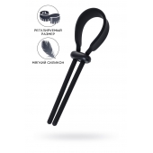 Черное эрекционное лассо на пенис Keb - A-toys - в Ноябрьске купить с доставкой