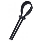 Черное эрекционное лассо на пенис Keb - A-toys - в Ноябрьске купить с доставкой