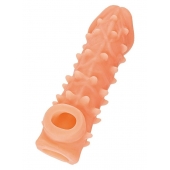 Телесная закрытая насадка с пупырышками Cock Sleeve Size L - 17,6 см. - KOKOS - в Ноябрьске купить с доставкой