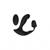 Черный вибромассажер простаты с эрекционным кольцом Strapped   Tapped - Zero Tolerance - в Ноябрьске купить с доставкой