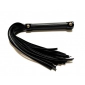 Черная плеть из эко-кожи - 42 см. - БДСМ Арсенал - купить с доставкой в Ноябрьске