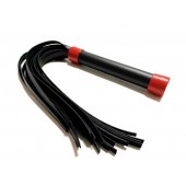 Черно-красная плеть из эко-кожи - 42 см. - БДСМ Арсенал - купить с доставкой в Ноябрьске