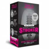 Серый двусторонний мастурбатор MINI BUBBLE - Zolo - в Ноябрьске купить с доставкой