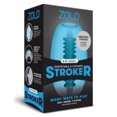 Голубой двусторонний мастурбатор MINI BUBBLE - Zolo - в Ноябрьске купить с доставкой