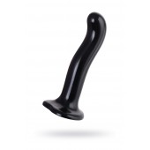 Черный стимулятор для пар P G-Spot Dildo Size M - 18 см. - Strap-on-me - в Ноябрьске купить с доставкой