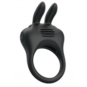 Черное эрекционное кольцо с вибрацией Davion - Baile - в Ноябрьске купить с доставкой