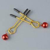 Золотистые зажимы с колокольчиками Gold - Sitabella - купить с доставкой в Ноябрьске