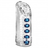 Прозрачный мастурбатор-вагина с 5 стимулирующими бусинами Snatch - Blush Novelties - в Ноябрьске купить с доставкой