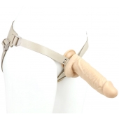 Телесный поясной фаллоимитатор - 22 см. - LOVETOY (А-Полимер) - купить с доставкой в Ноябрьске