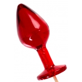 Красный леденец в форме малой анальной пробки со вкусом виски - Sosuчki - купить с доставкой в Ноябрьске