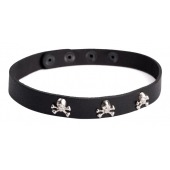 Кожаный чокер  Веселый Роджер - Sitabella - купить с доставкой в Ноябрьске