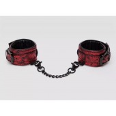 Красно-черные наручники Reversible Faux Leather Wrist Cuffs - Fifty Shades of Grey - купить с доставкой в Ноябрьске