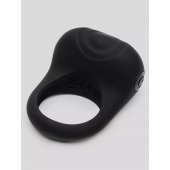 Черное эрекционное виброкольцо Sensation Rechargeable Vibrating Love Ring - Fifty Shades of Grey - в Ноябрьске купить с доставкой