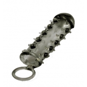 Дымчатая стимулирующая насадка с закрытой головкой SAMURAI PENIS SLEEVE BLACK - 14,5 см. - NMC - в Ноябрьске купить с доставкой